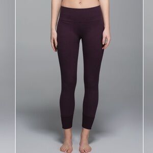Lululemon Ebb To Street Pant Heathered Black Cherry Size 4